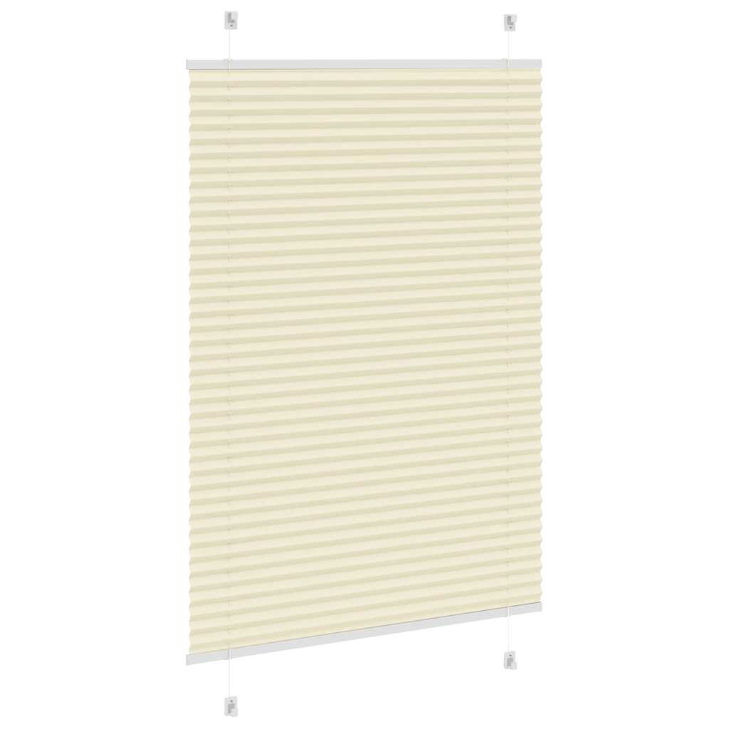 vidaXL Roleta plisowana kremowa 90x150 cm Szerokość tkaniny 89,4 cm