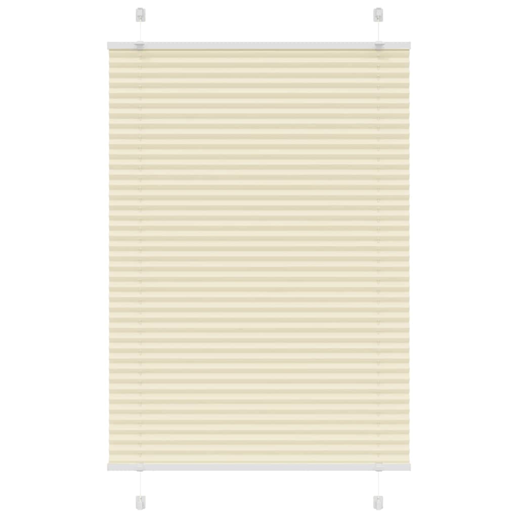 vidaXL Roleta plisowana kremowa 100x150 cm Szerokość tkaniny 99,4 cm