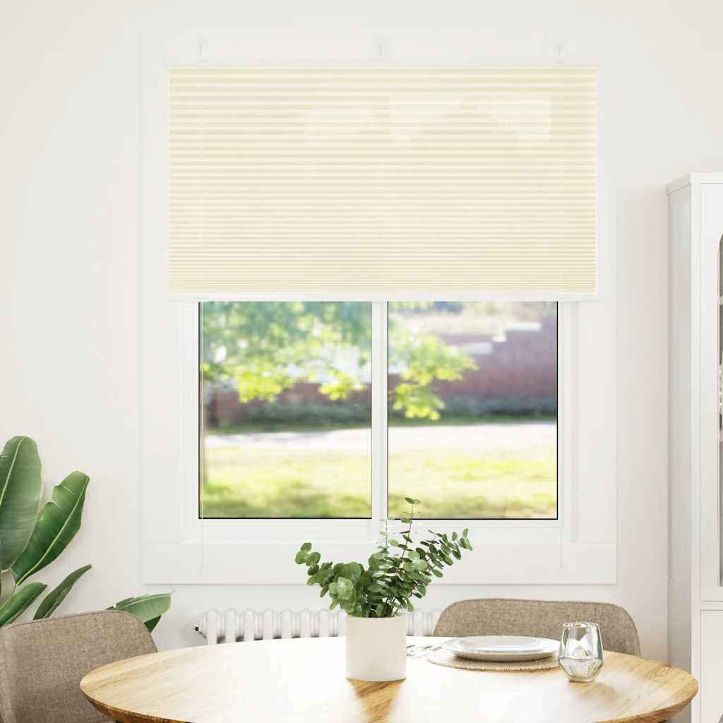 vidaXL Roleta plisowana kremowa 110x150 cm Szerokość tkaniny 109,4cm