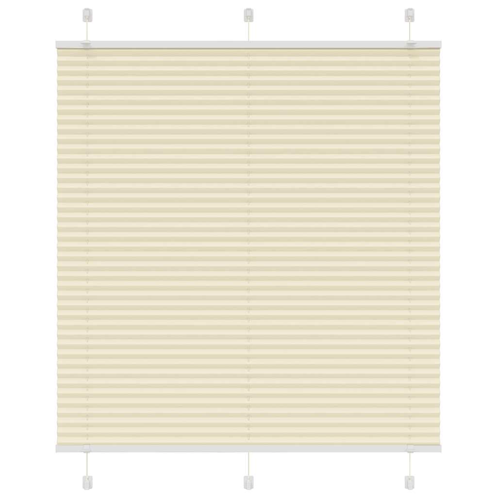 vidaXL Roleta plisowana kremowa 115x150 cm Szerokość tkaniny 114,4cm