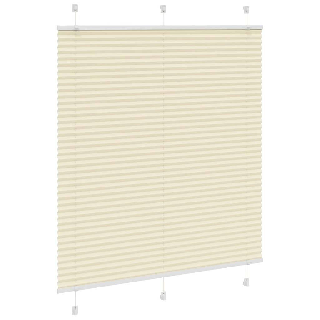 vidaXL Roleta plisowana kremowa 115x150 cm Szerokość tkaniny 114,4cm