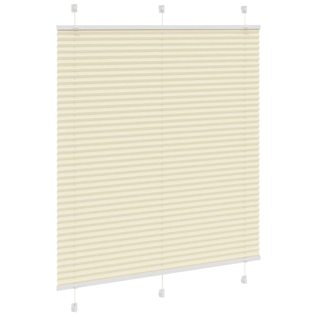 vidaXL Roleta plisowana kremowa 120x150 cm Szerokość tkaniny 119,4cm