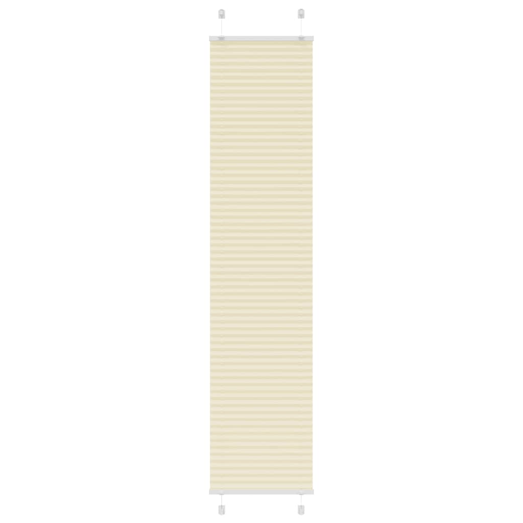 vidaXL Roleta plisowana kremowa 40x200 cm Szerokość tkaniny 39,4 cm