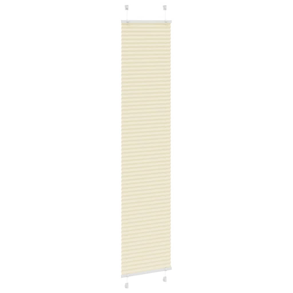 vidaXL Roleta plisowana kremowa 40x200 cm Szerokość tkaniny 39,4 cm