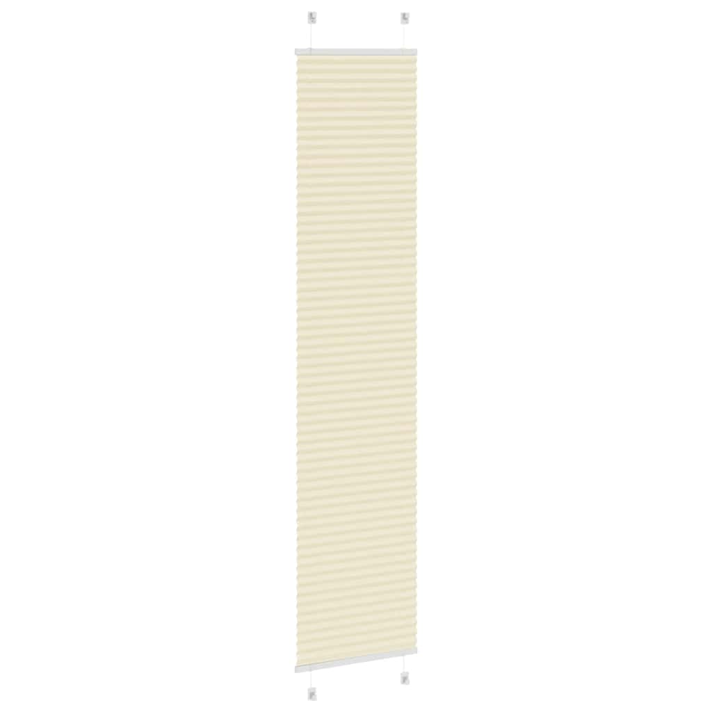 vidaXL Roleta plisowana kremowa 40x200 cm Szerokość tkaniny 39,4 cm