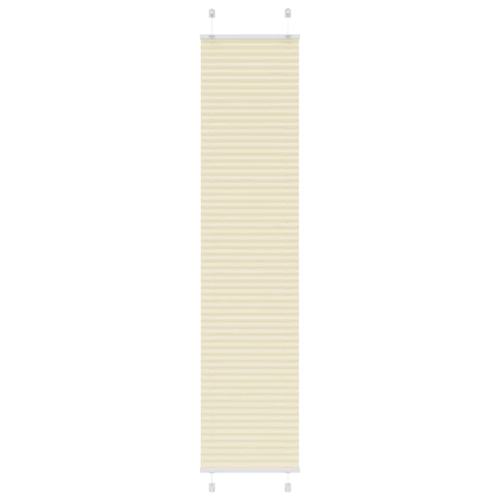 vidaXL Roleta plisowana kremowa 45x200 cm Szerokość tkaniny 44,4 cm