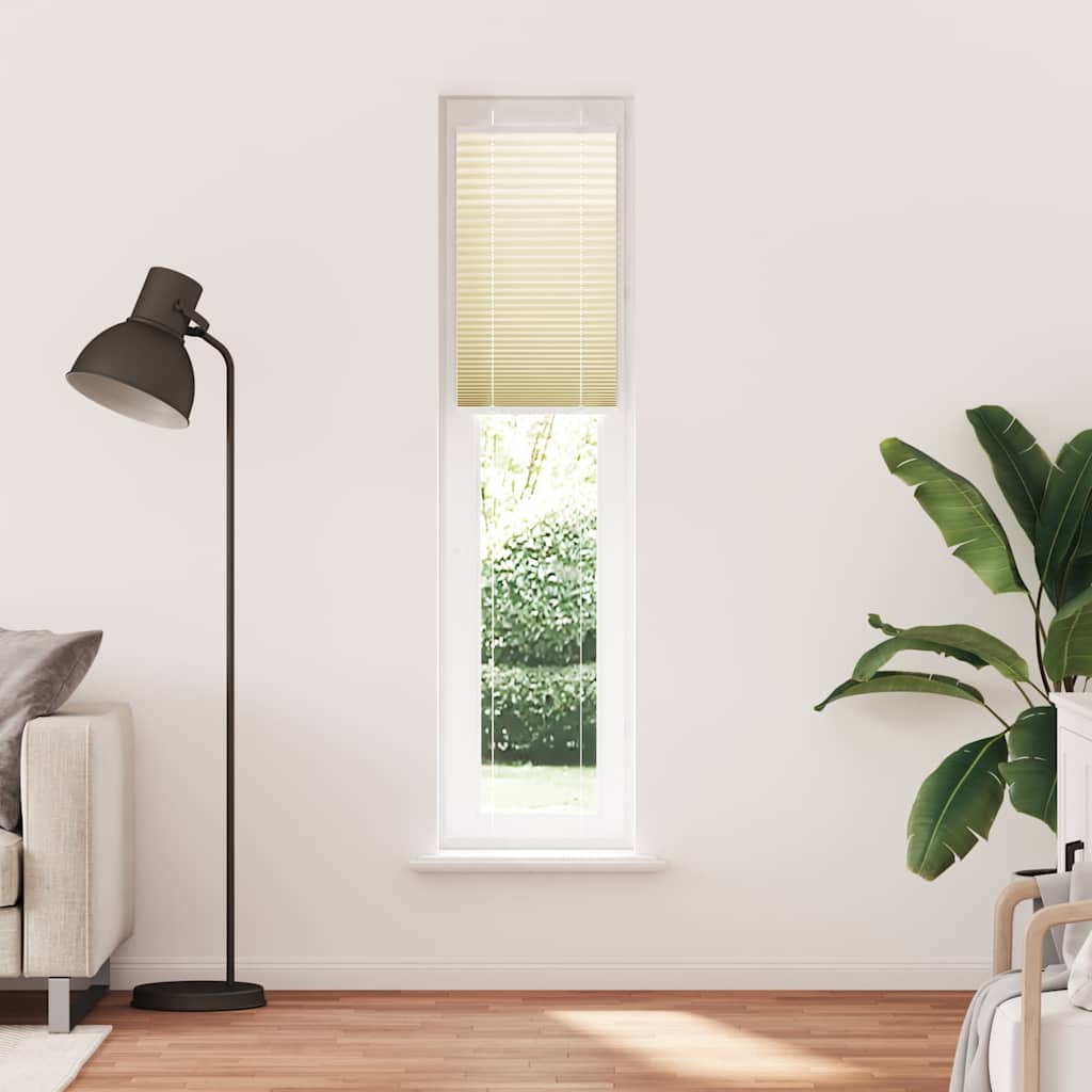 vidaXL Roleta plisowana kremowa 45x200 cm Szerokość tkaniny 44,4 cm