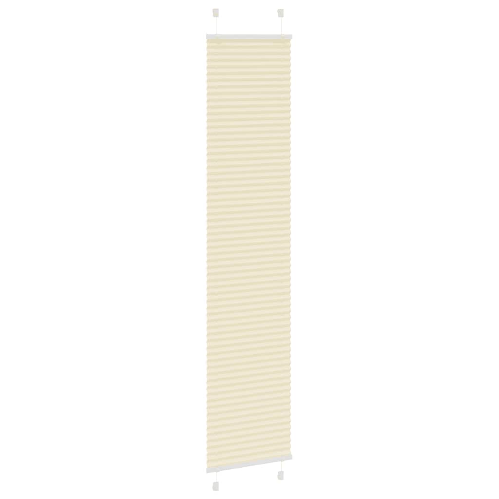 vidaXL Roleta plisowana kremowa 45x200 cm Szerokość tkaniny 44,4 cm