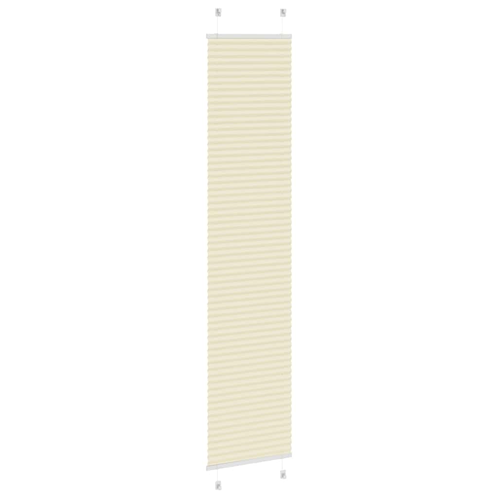 vidaXL Roleta plisowana kremowa 45x200 cm Szerokość tkaniny 44,4 cm