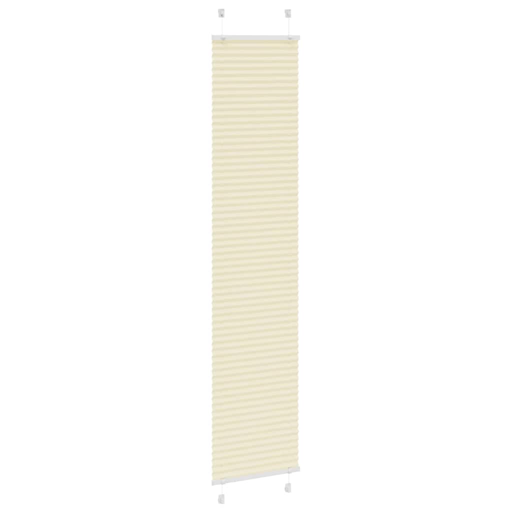 vidaXL Roleta plisowana kremowa 50x200 cm Szerokość tkaniny 49,4cm