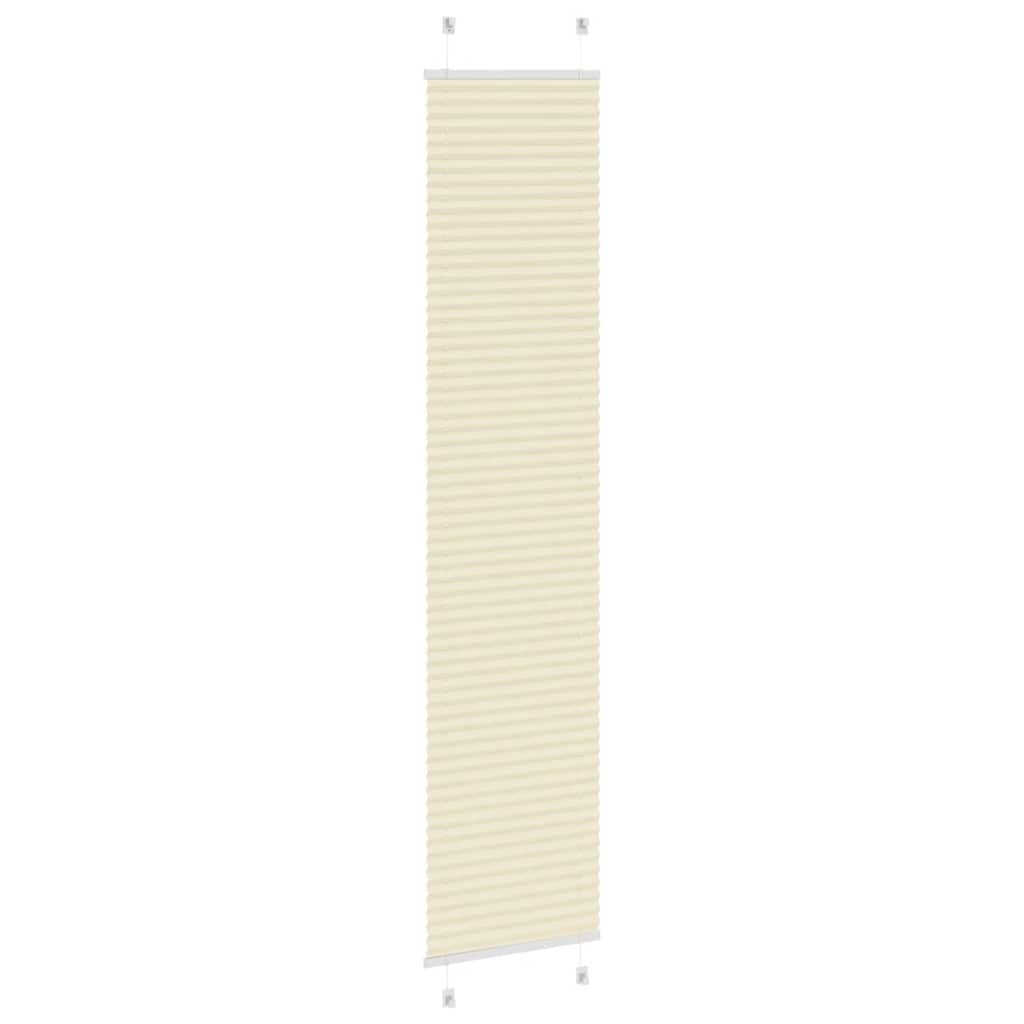vidaXL Roleta plisowana kremowa 50x200 cm Szerokość tkaniny 49,4cm