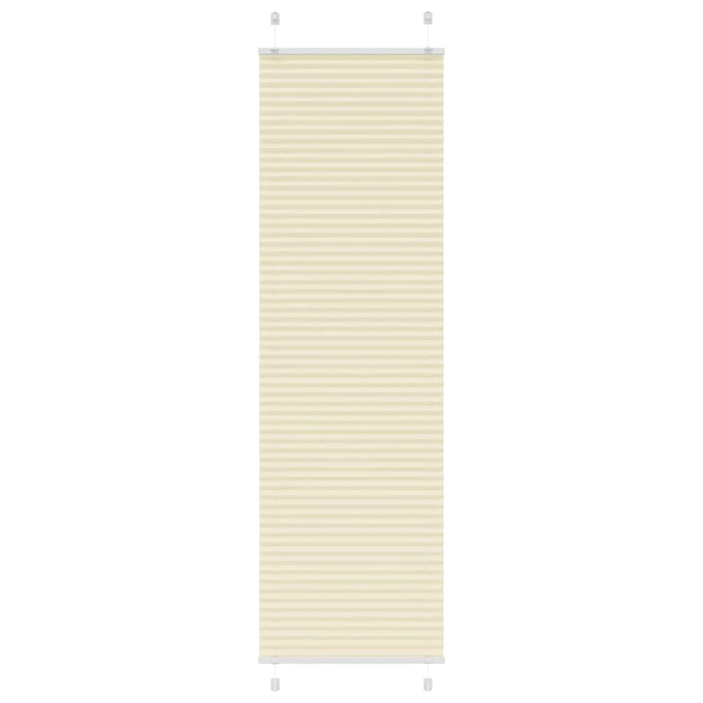vidaXL Roleta plisowana kremowa 55x200 cm Szerokość tkaniny 54,4cm