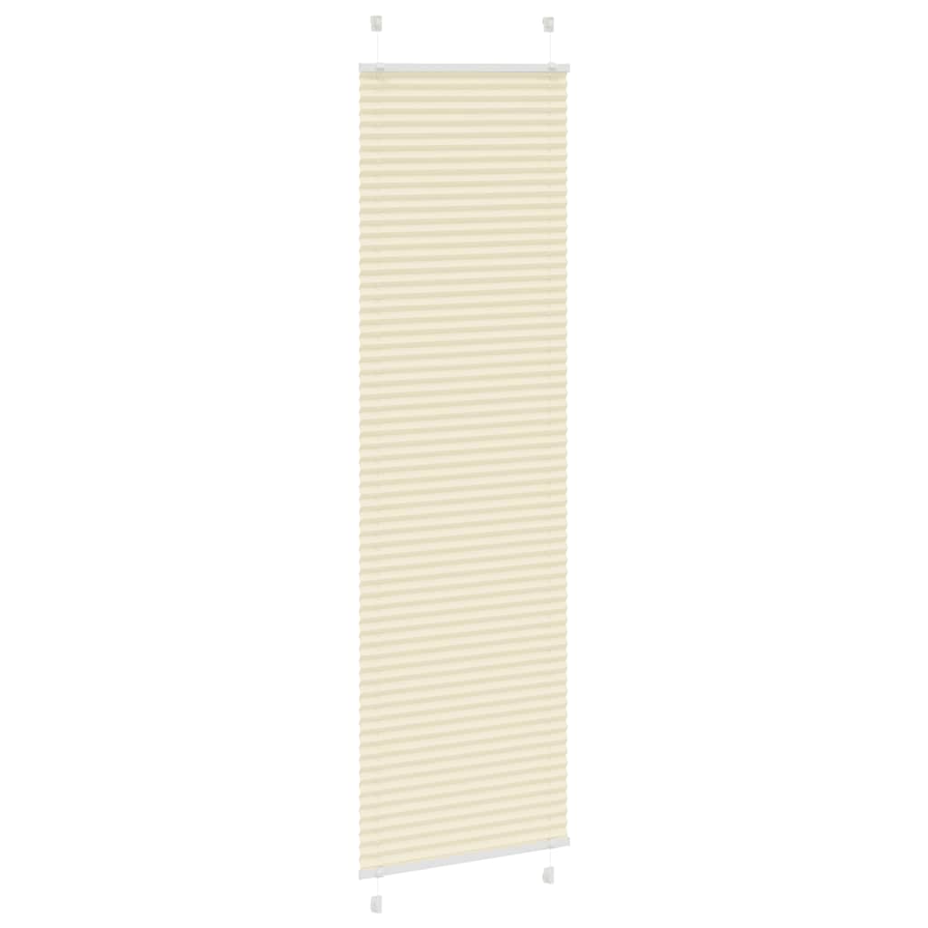 vidaXL Roleta plisowana kremowa 55x200 cm Szerokość tkaniny 54,4cm
