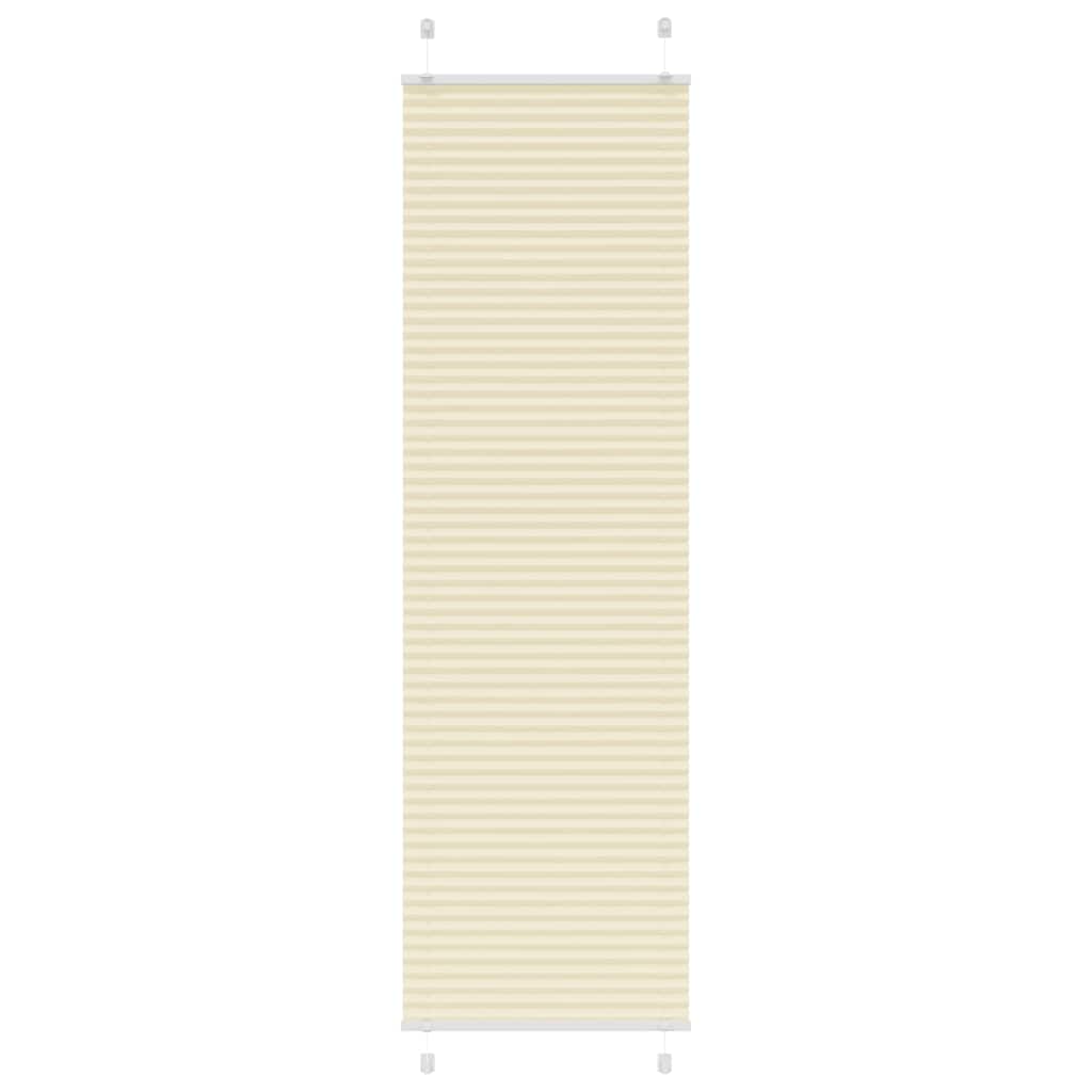 vidaXL Roleta plisowana kremowa 60x200 cm Szerokość tkaniny 59,4cm