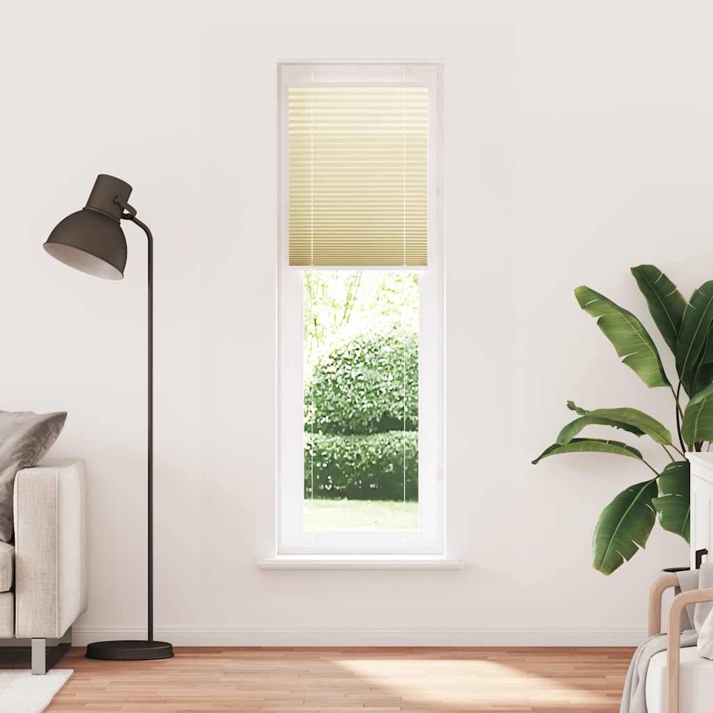 vidaXL Roleta plisowana kremowa 60x200 cm Szerokość tkaniny 59,4cm