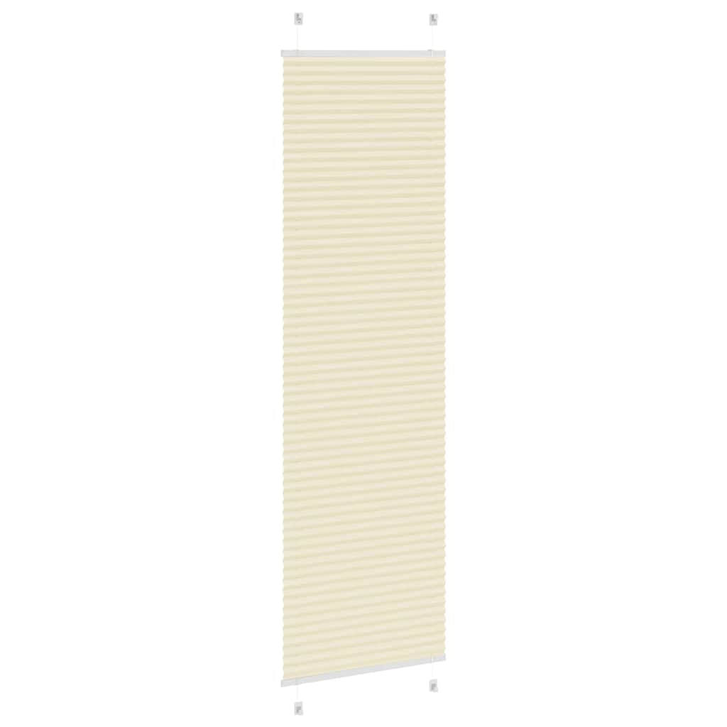 vidaXL Roleta plisowana kremowa 60x200 cm Szerokość tkaniny 59,4cm