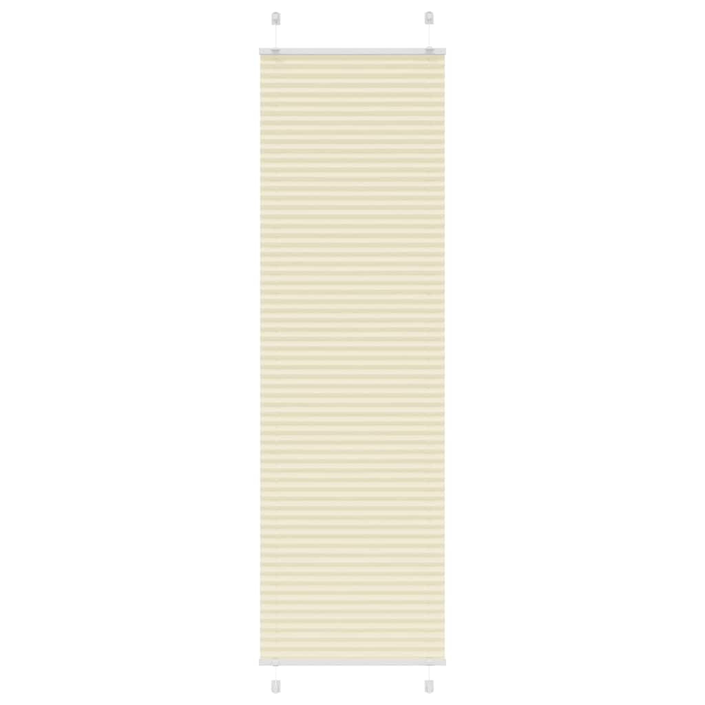 vidaXL Roleta plisowana kremowa 65x200 cm Szerokość tkaniny 64,4cm
