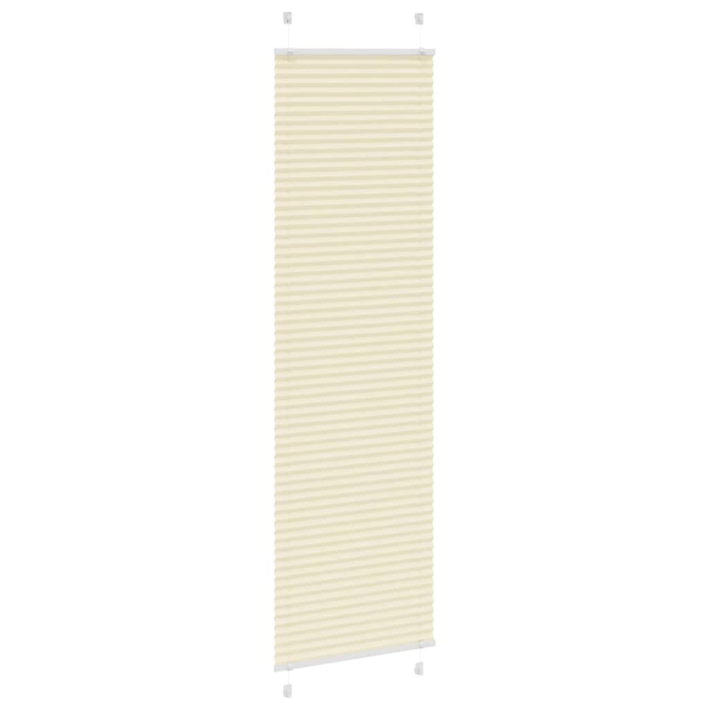 vidaXL Roleta plisowana kremowa 65x200 cm Szerokość tkaniny 64,4cm