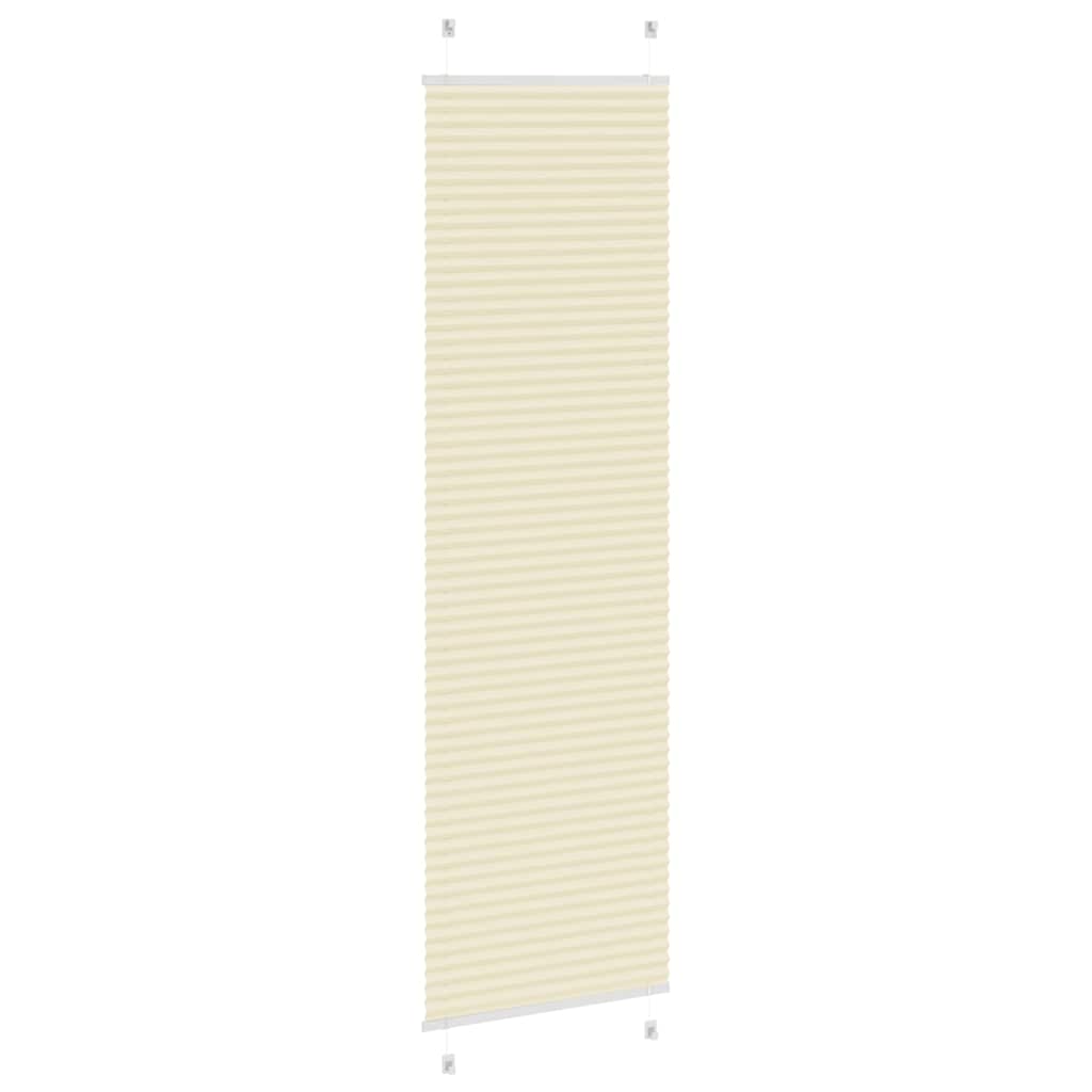 vidaXL Roleta plisowana kremowa 65x200 cm Szerokość tkaniny 64,4cm