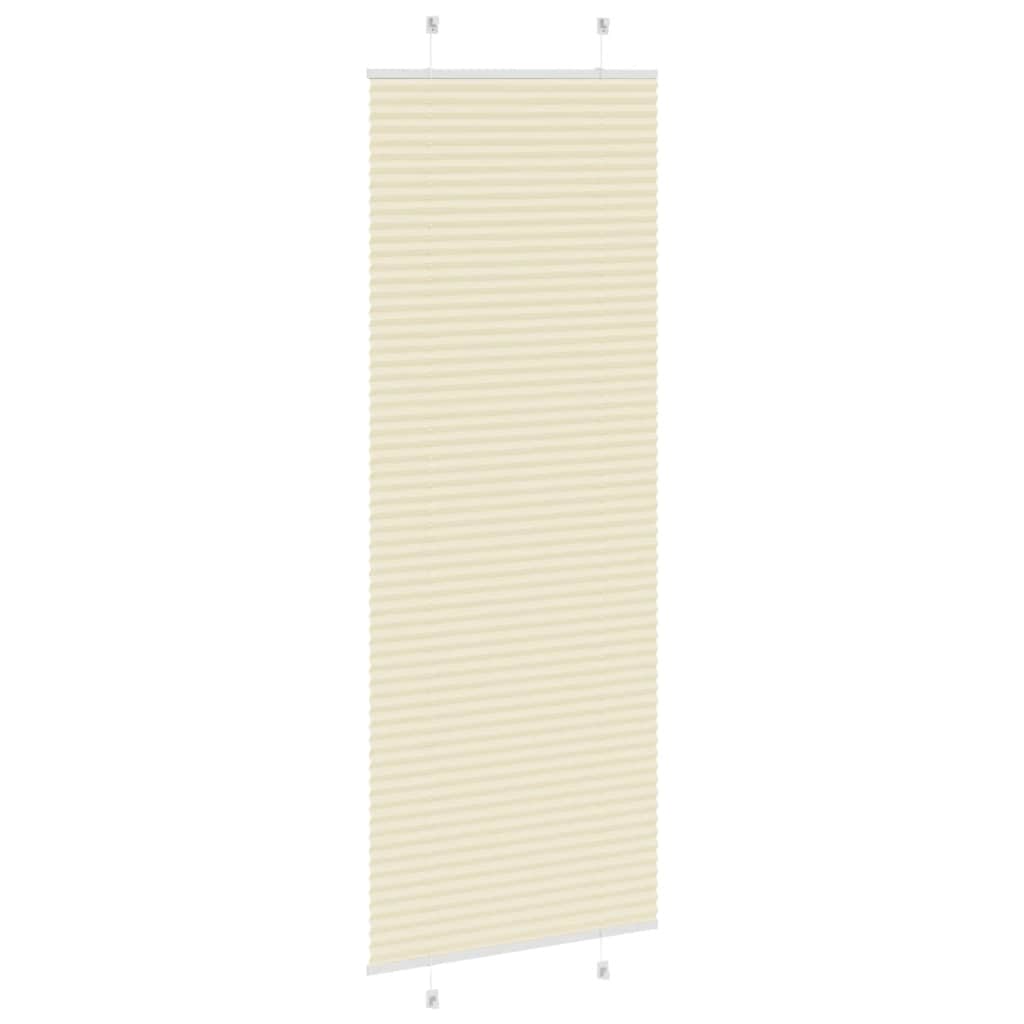 vidaXL Roleta plisowana kremowa 70x200 cm Szerokość tkaniny 69,4 cm