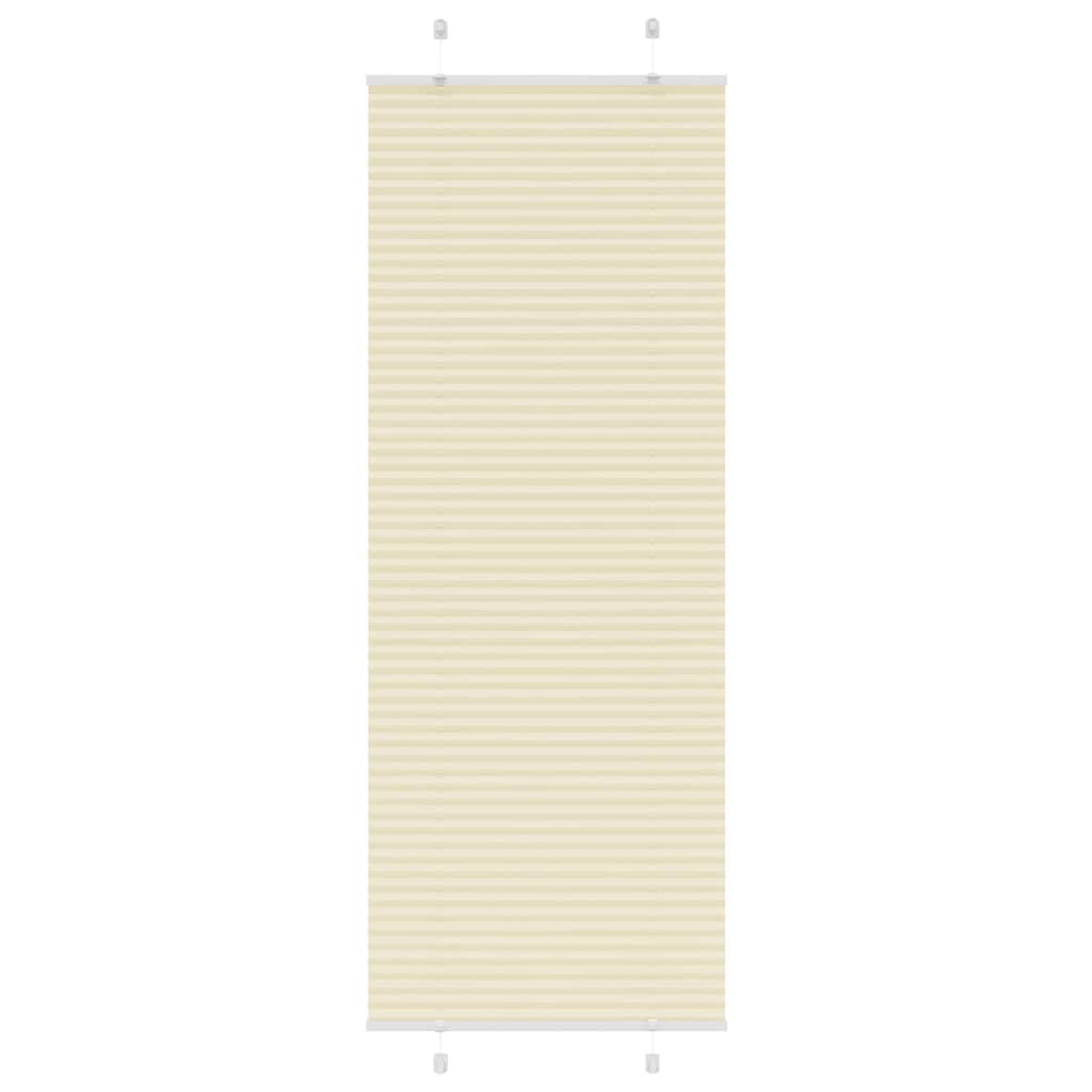 vidaXL Roleta plisowana kremowa 75x200 cm Szerokość tkaniny 74,4 cm