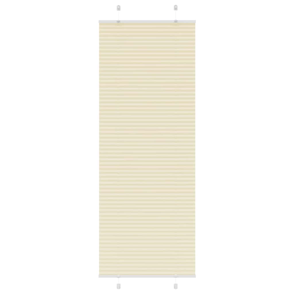 vidaXL Roleta plisowana kremowa 80x200 cm Szerokość tkaniny 79,4 cm
