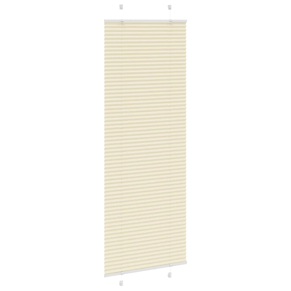 vidaXL Roleta plisowana kremowa 80x200 cm Szerokość tkaniny 79,4 cm