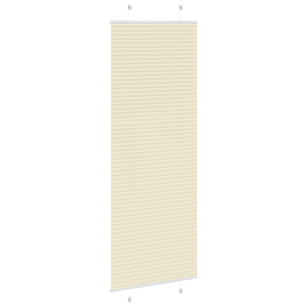 vidaXL Roleta plisowana kremowa 80x200 cm Szerokość tkaniny 79,4 cm