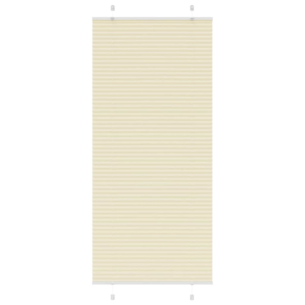 vidaXL Roleta plisowana kremowa 90x200 cm Szerokość tkaniny 89,4 cm