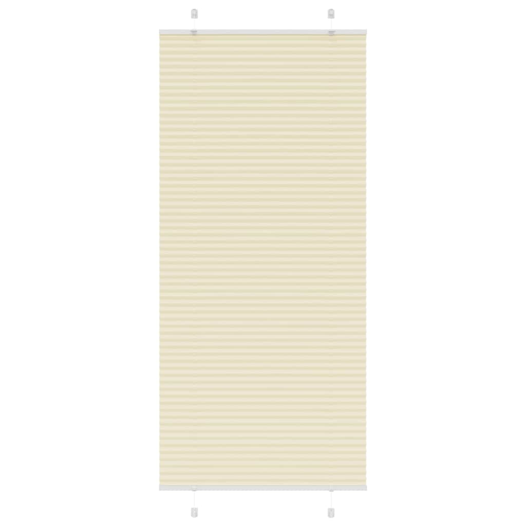 vidaXL Roleta plisowana kremowa 95x200 cm Szerokość tkaniny 94,4 cm