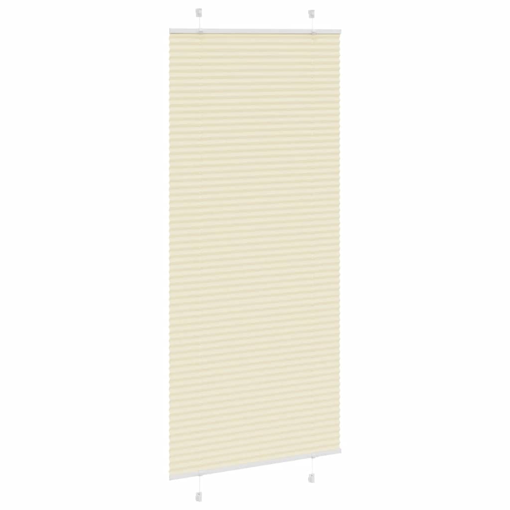 vidaXL Roleta plisowana kremowa 95x200 cm Szerokość tkaniny 94,4 cm
