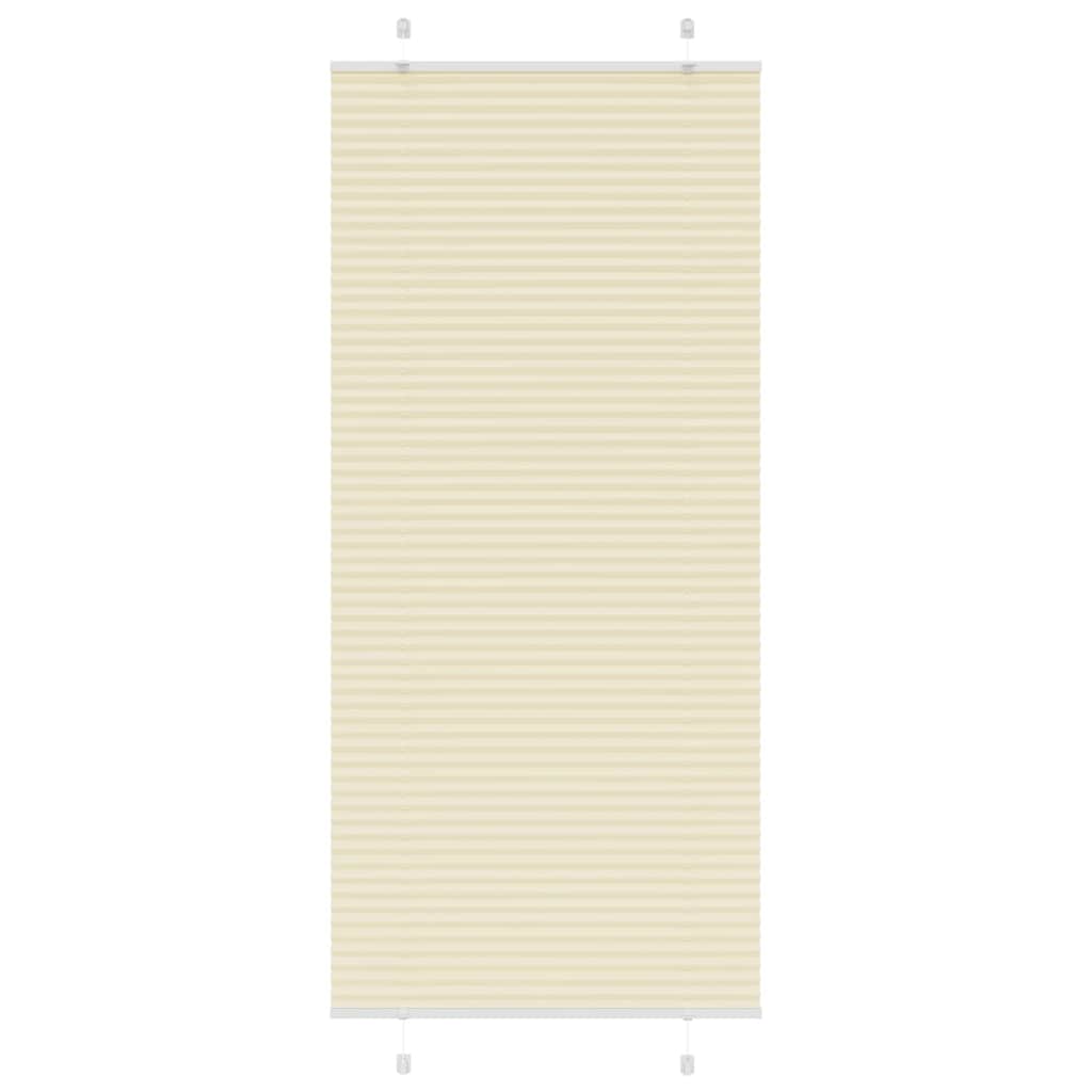 vidaXL Roleta plisowana kremowa 100x200 cm Szerokość tkaniny 99,4 cm