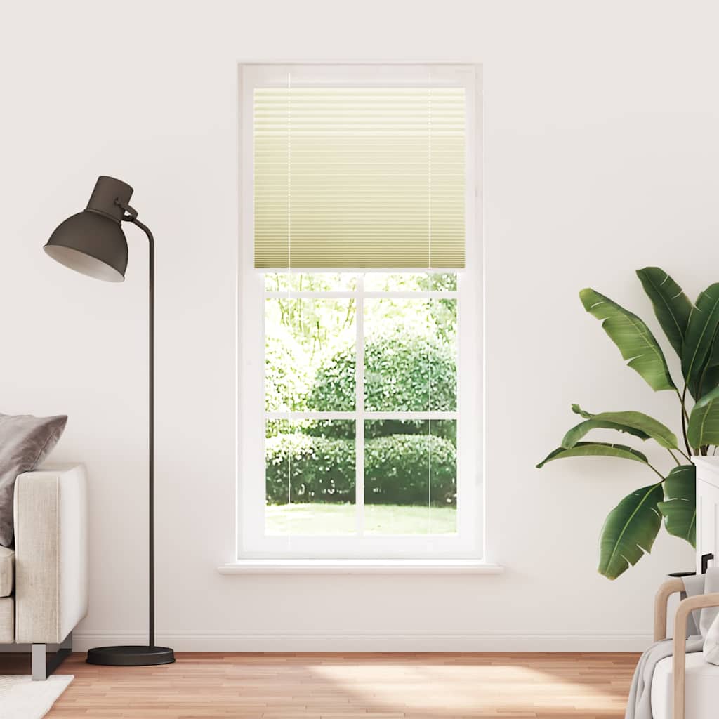 vidaXL Roleta plisowana kremowa 100x200 cm Szerokość tkaniny 99,4 cm
