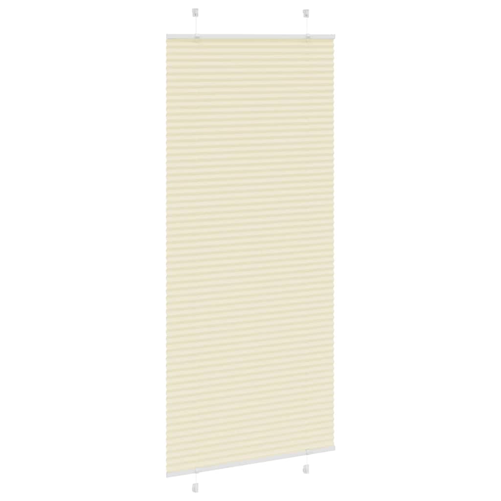 vidaXL Roleta plisowana kremowa 100x200 cm Szerokość tkaniny 99,4 cm