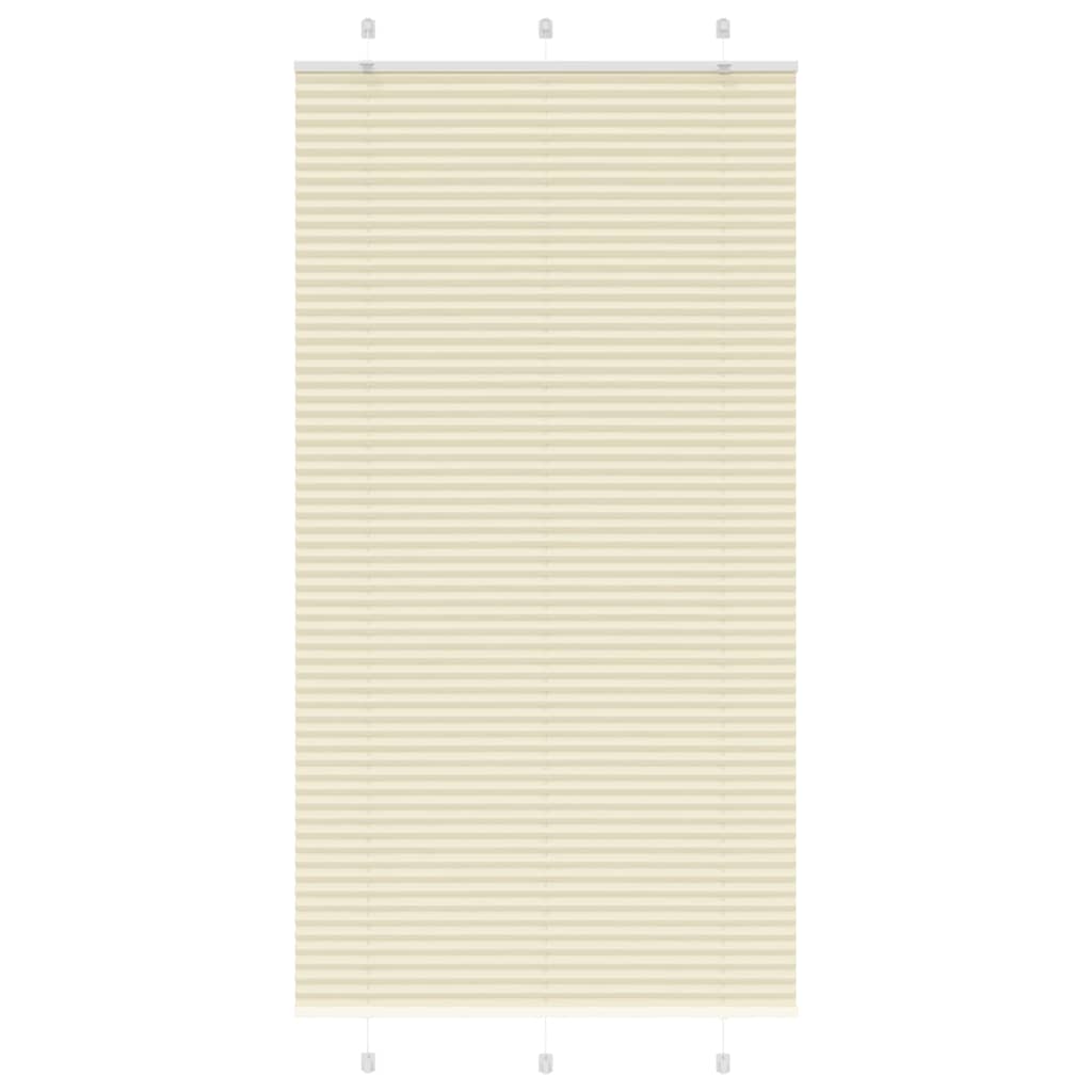 vidaXL Roleta plisowana kremowa 105x200 cm Szerokość tkaniny 104,4cm