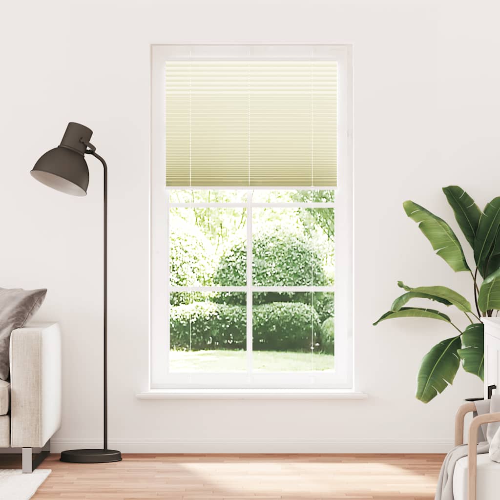vidaXL Roleta plisowana kremowa 105x200 cm Szerokość tkaniny 104,4cm