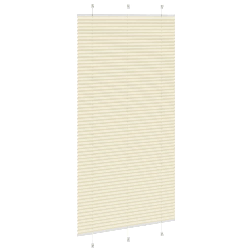 vidaXL Roleta plisowana kremowa 105x200 cm Szerokość tkaniny 104,4cm