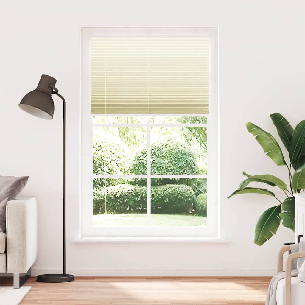 vidaXL Roleta plisowana kremowa 110x200 cm Szerokość tkaniny 109,4cm