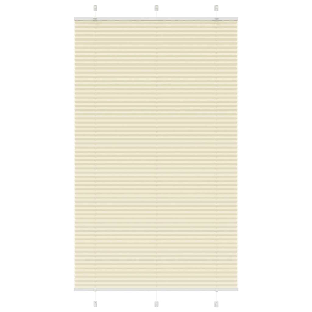 vidaXL Roleta plisowana kremowa 115x200 cm Szerokość tkaniny 114,4cm