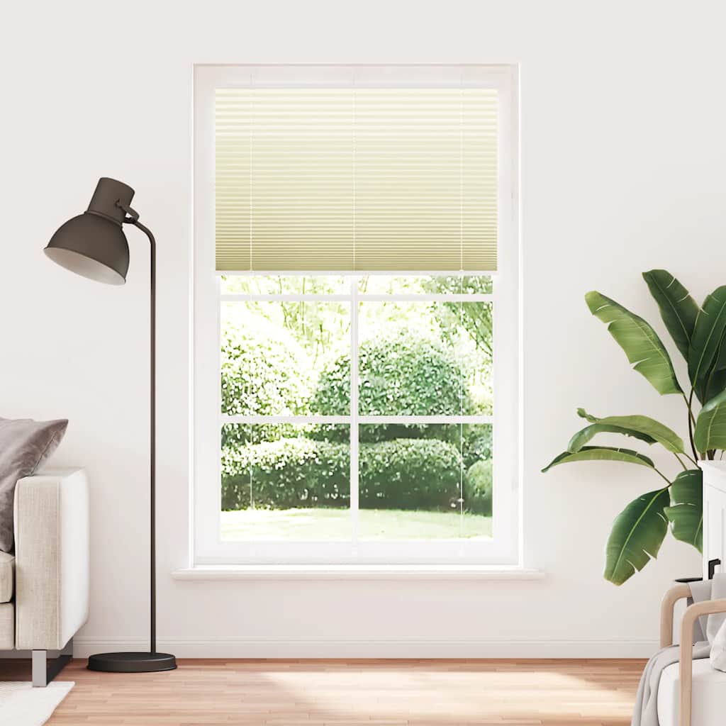 vidaXL Roleta plisowana kremowa 115x200 cm Szerokość tkaniny 114,4cm