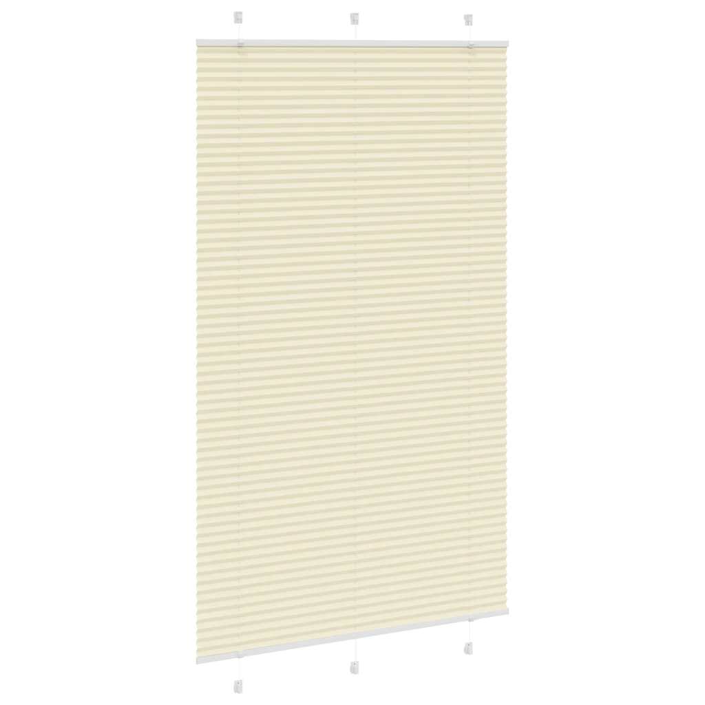 vidaXL Roleta plisowana kremowa 115x200 cm Szerokość tkaniny 114,4cm