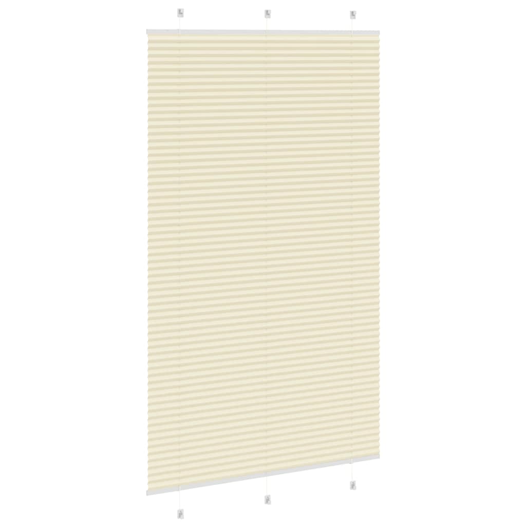 vidaXL Roleta plisowana kremowa 115x200 cm Szerokość tkaniny 114,4cm