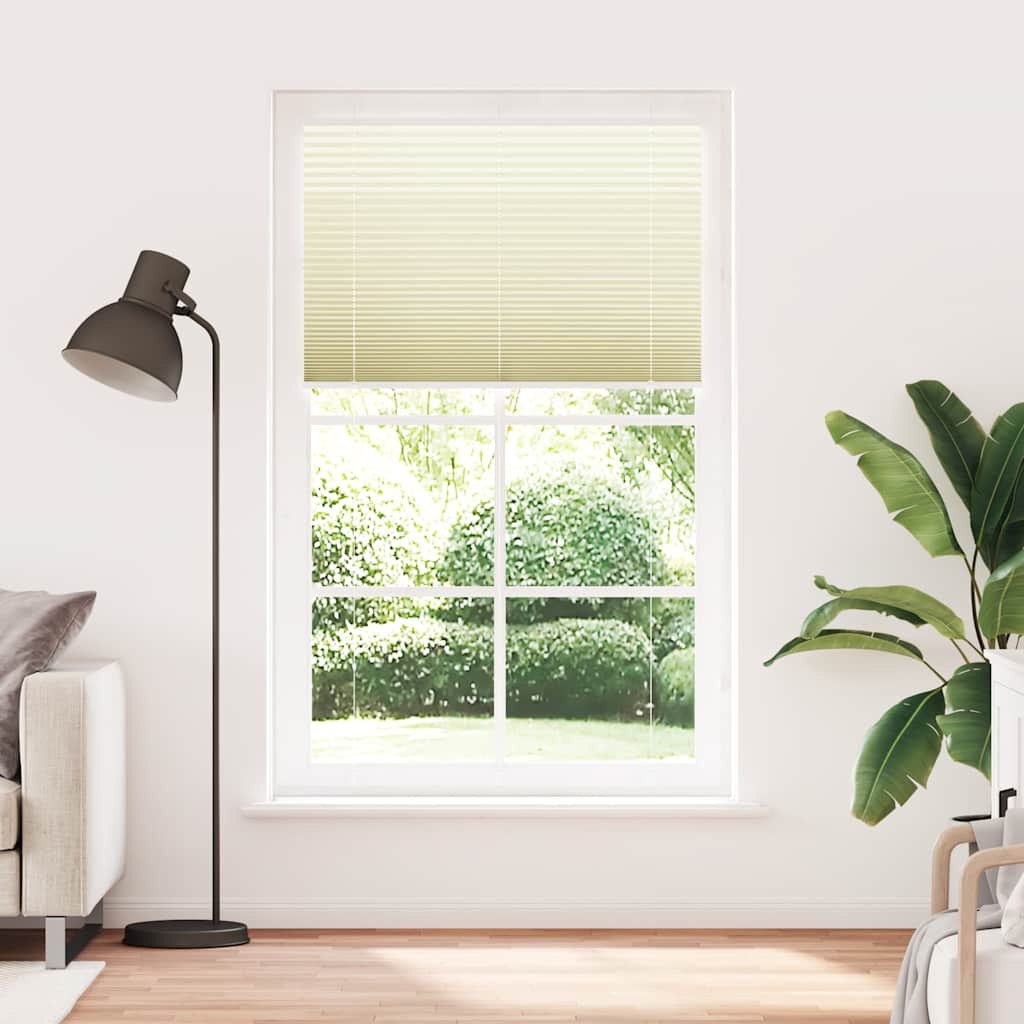 vidaXL Roleta plisowana kremowa 120x200 cm Szerokość tkaniny 119,4cm
