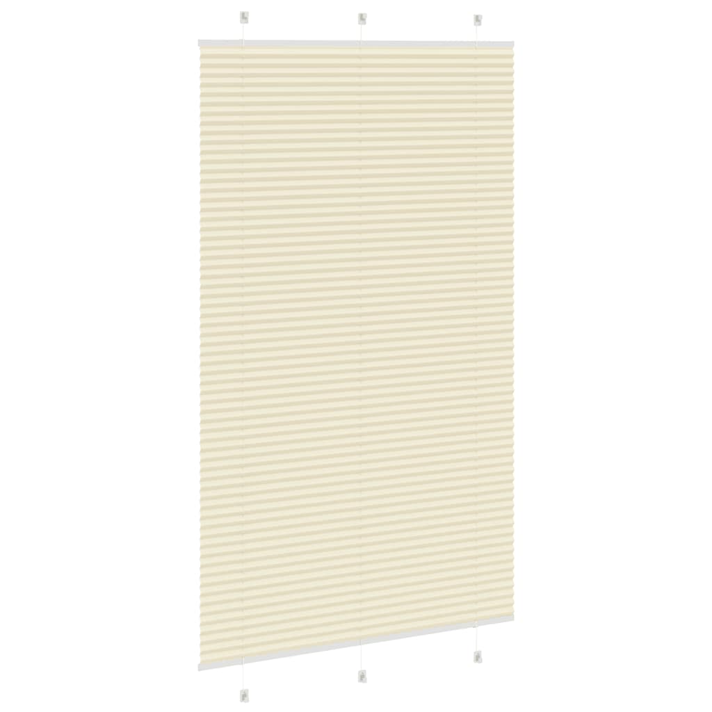 vidaXL Roleta plisowana kremowa 120x200 cm Szerokość tkaniny 119,4cm