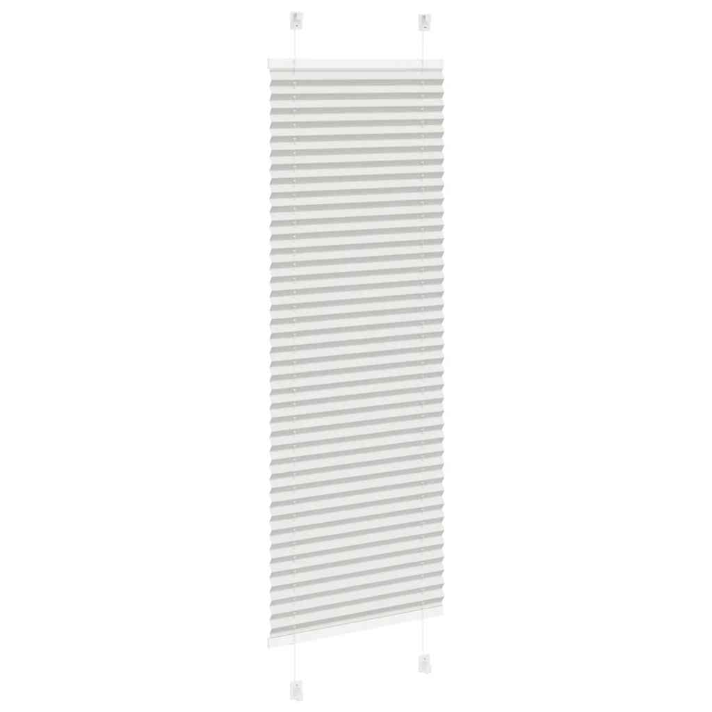 vidaXL Roleta plisowana jasnoszara 40x100 cm Szerokość tkaniny 39,4 cm