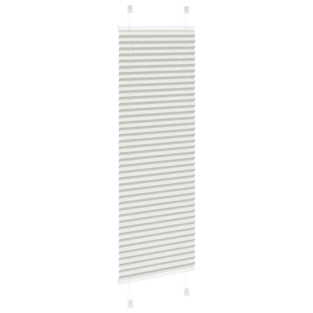 vidaXL Roleta plisowana jasnoszara 45x100 cm Szerokość tkaniny 44,4 cm