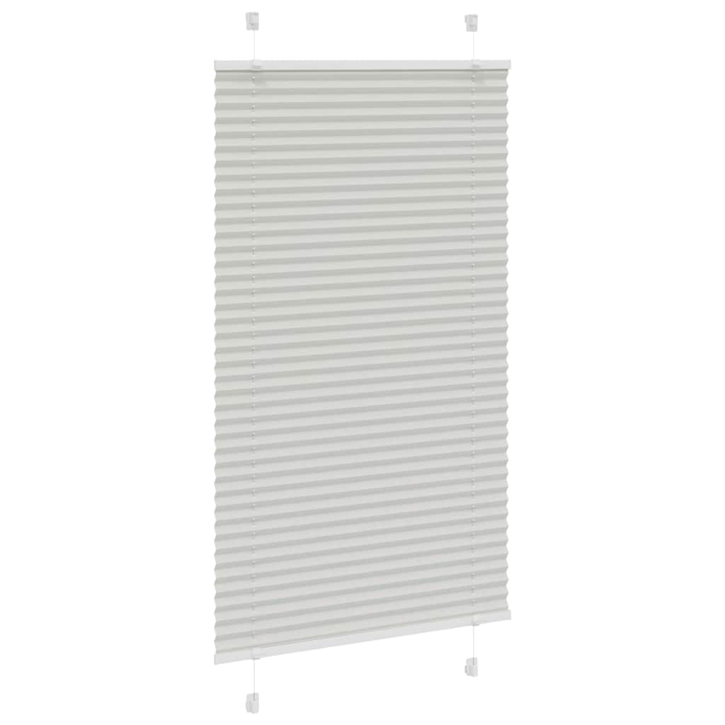 vidaXL Roleta plisowana jasnoszara 70x100 cm Szerokość tkaniny 69,4 cm
