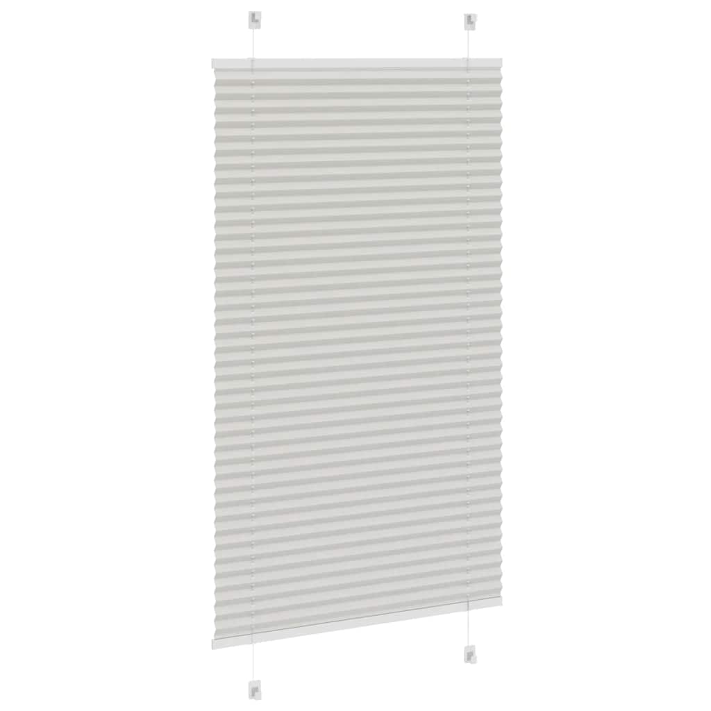 vidaXL Roleta plisowana jasnoszara 70x100 cm Szerokość tkaniny 69,4 cm