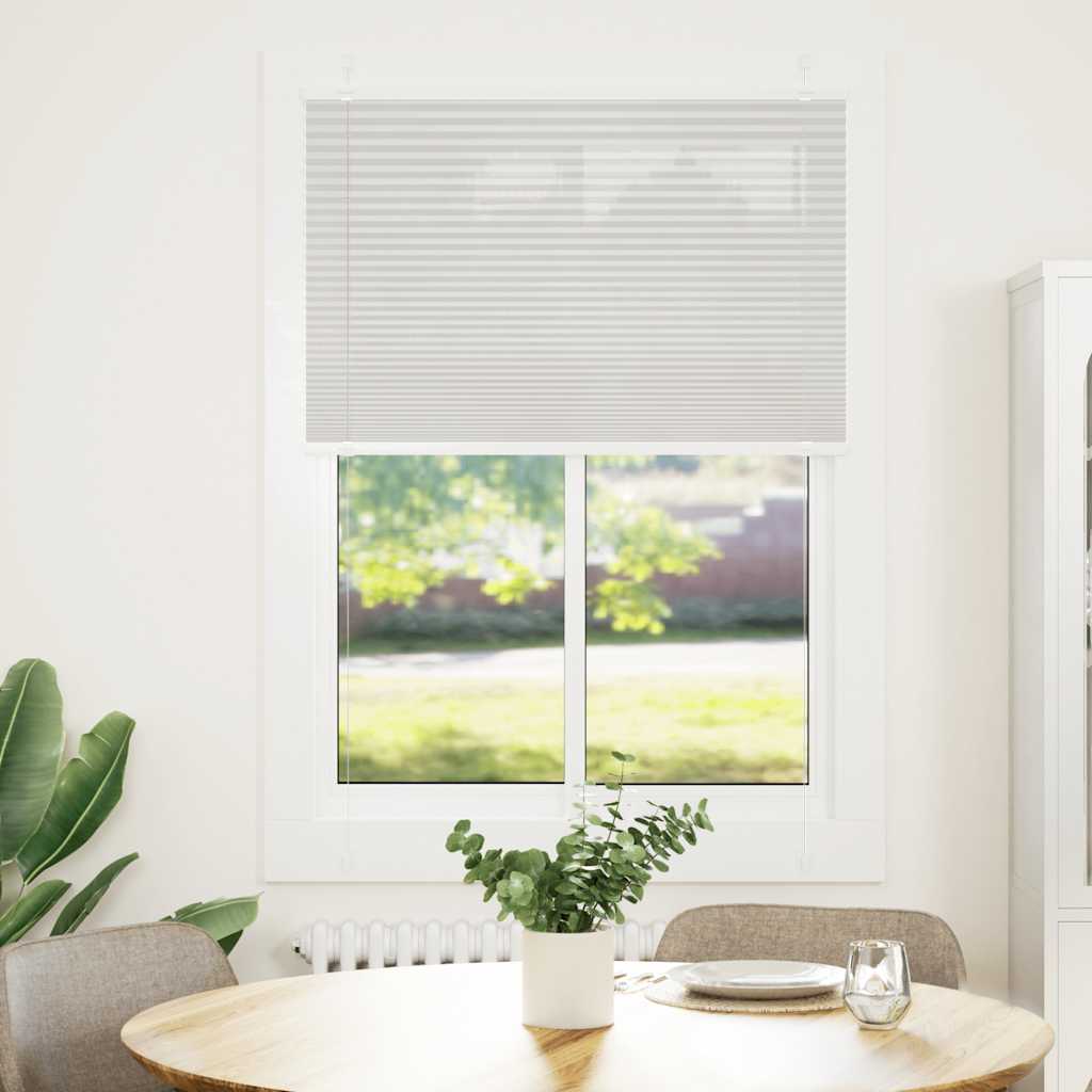 vidaXL Roleta plisowana jasnoszara 85x100 cm Szerokość tkaniny 84,4 cm
