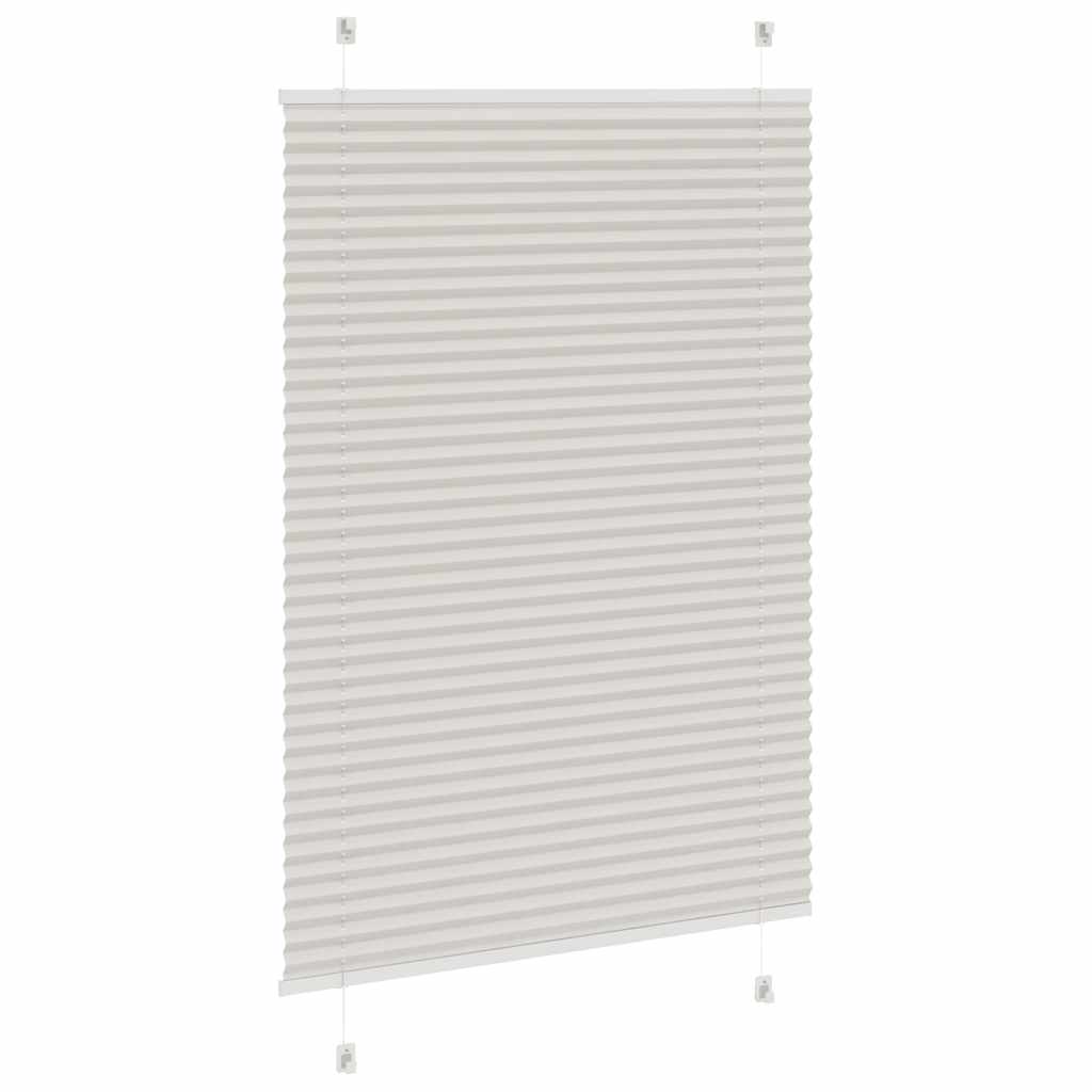 vidaXL Roleta plisowana jasnoszara 90x100 cm Szerokość tkaniny 89,4 cm